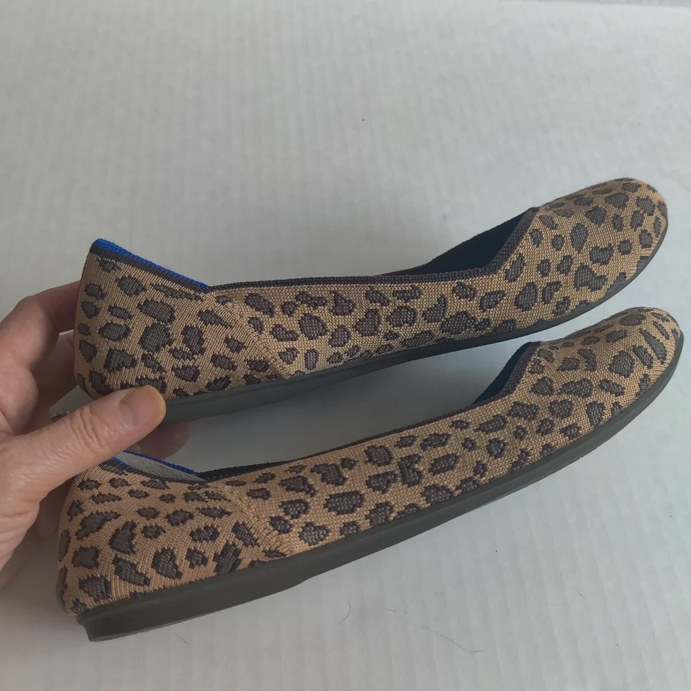 Rothy's Leopard Print Flats- Sz 9 EUC - Picture 2 of 6